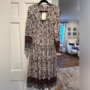 Ulla Johnson Multicolor Floral Long Sleeve Dress